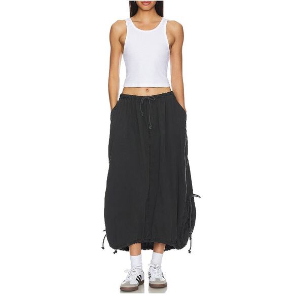 Free People Women's Black Picture Perfect Parachute Skirt Size S - Picture 3 of 7